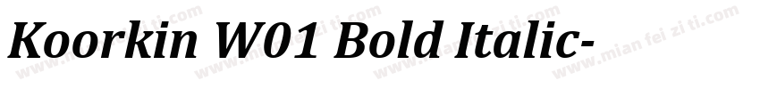 Koorkin W01 Bold Italic字体转换